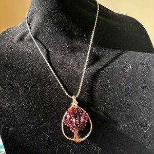 Wine Tree Of Life Necklace
